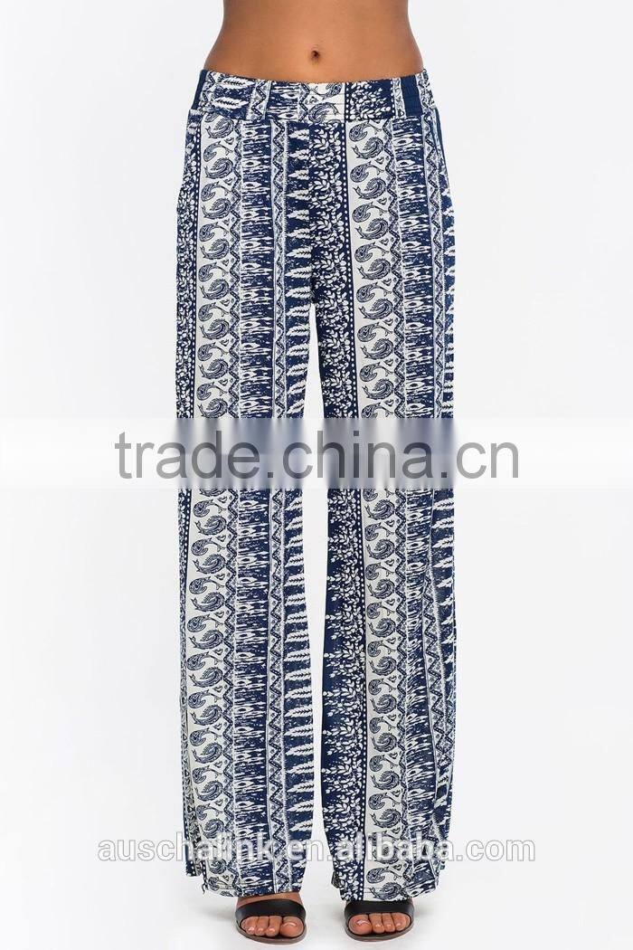 best selling ladies wide leg casual boho pants OEM service