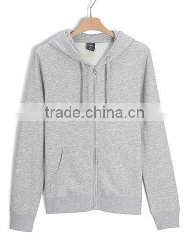 2016 casual 100% polyester fleece full zip mens womens hoodies