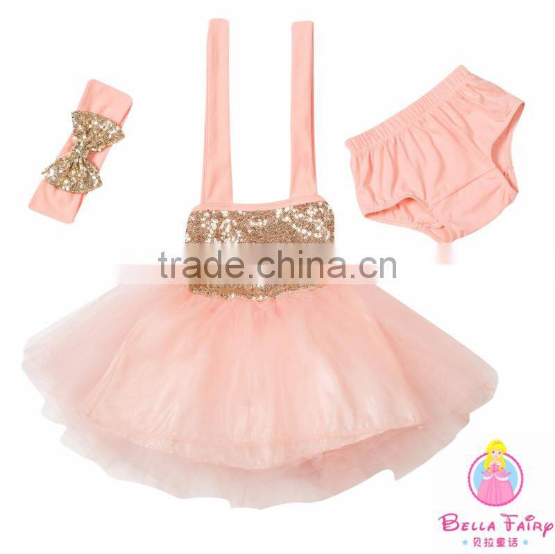 Wholesale Hot Fashion New Design Kids Sequin Tutu Dress Birthday Party Dress
