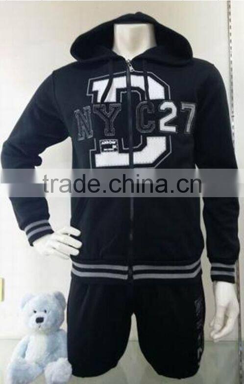 men sportswear polyester spun kintted man sports set