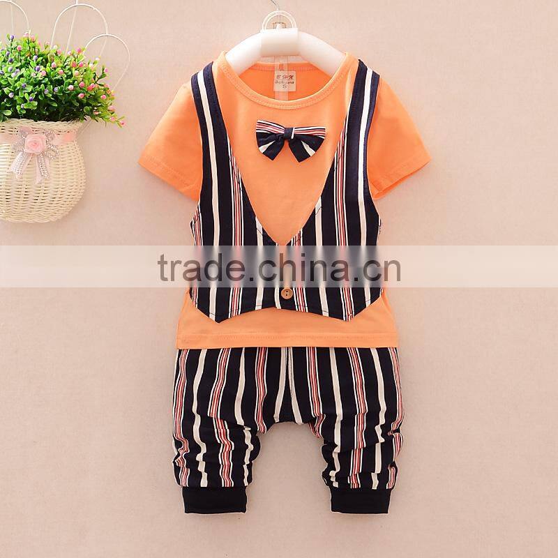 2015 soft 100%cotton lovely boys fancy suit with latest design