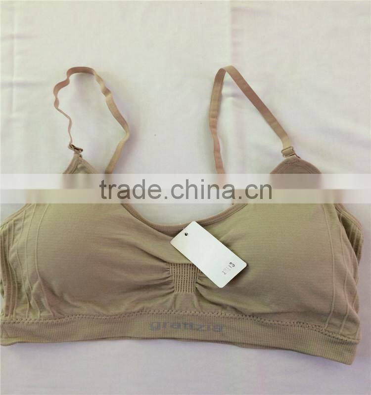 2016 New Women's Sports Bras Shapewear Seamless Yoga Exercise Walk Lady Underwire Top