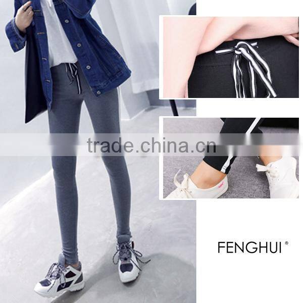 2015 the latest side stripe pattern and cotton leggings