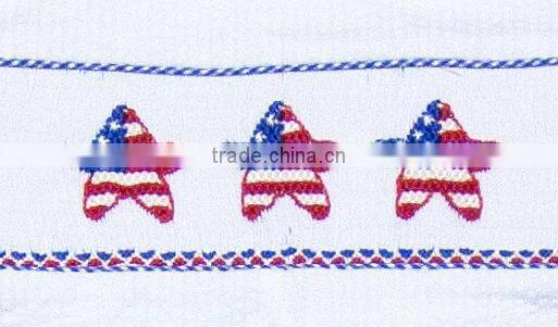 Baby Boy White Smocked Stars of US Shortall