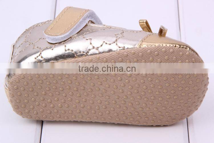 baby sliver PU leather shoes 2014 New Arrival baby shoe kids shoes wholesale