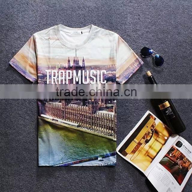 2016 brand clothes fresh from Europe and America Top hot men casual tshirt 3d clown Print Tee Tops 50 design