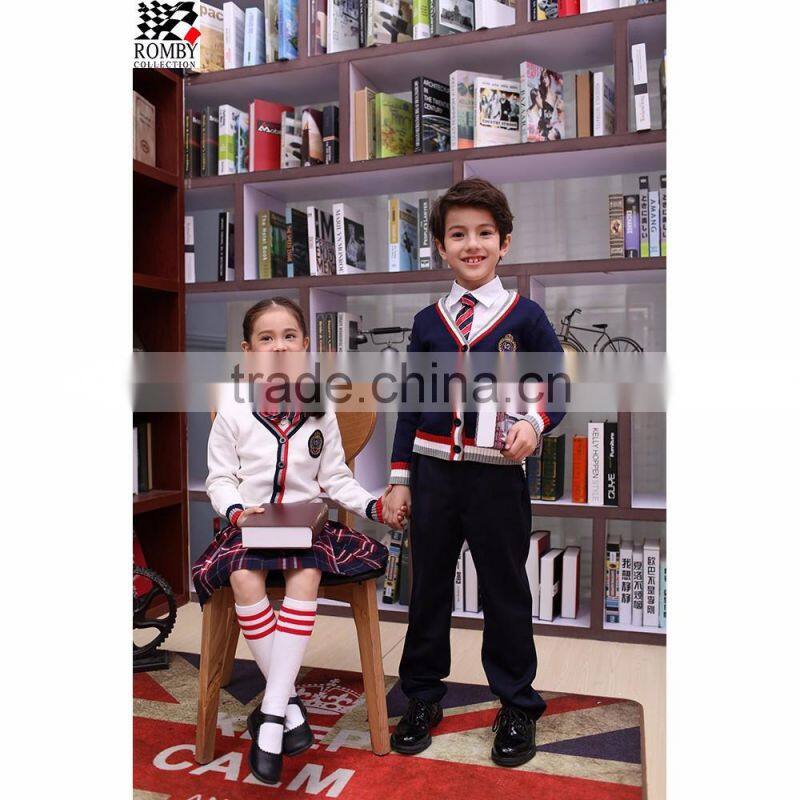 Spring School Uniform Design Wholesale Kids Clothing