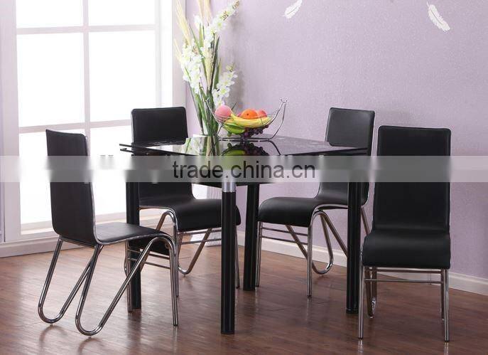 2016 high quality popular new modern design glass expandable dining set