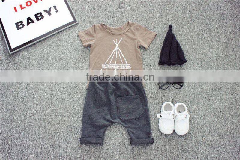 New arrival simple pattern print wholesale T-shirts for children,baby clothing