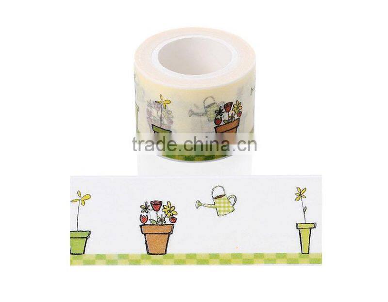 3cm*10mm Japan awashi tape flower pot patters adhesive paper tape customizable size and patterns