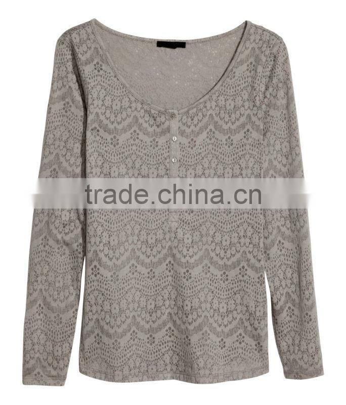 Figure-Fit Burnout Jersey Top