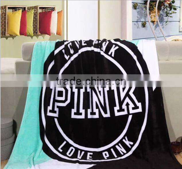 Custom Fleece VS Model Victoria Secret Pink Blankets