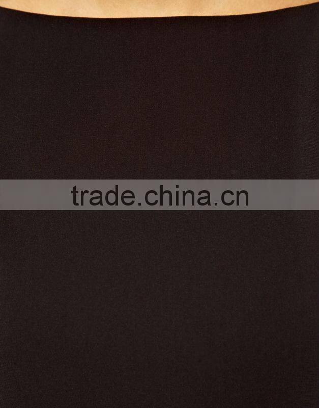 Shift Dress With Stepped Hem