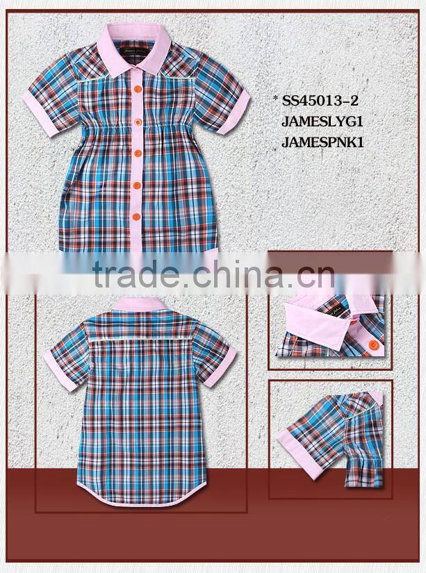 fashion girls beautiful shirts checked short sleeve fashionable shirts for girls