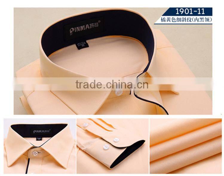 Solid color shirt China supplier competitive price oem fancy printed collar&cuff western shirt for men