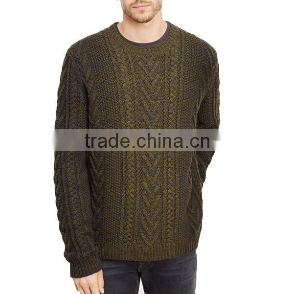 2015 fashion wool cheap men sweater men woolen sweater design