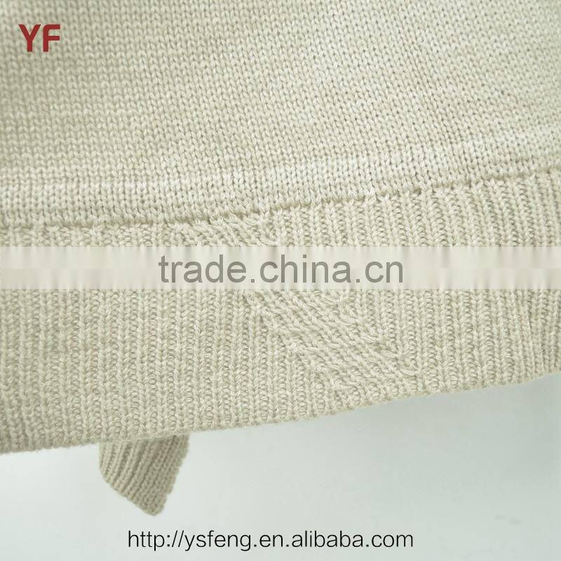 White Big Collar Womens Jerseys Knitted Cardigan Sweater