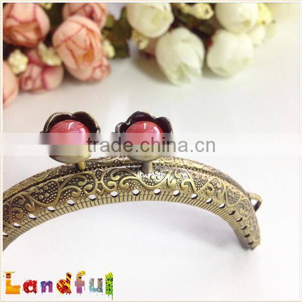 8.5cm High Quality Flower Head DIY Clutch Purse Frame Metal Coin Purse Frame