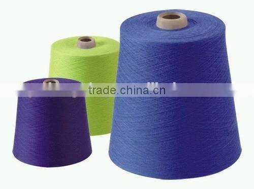 100% fiber dope dyed ring spun polyester yarn for knitting and weaving from China