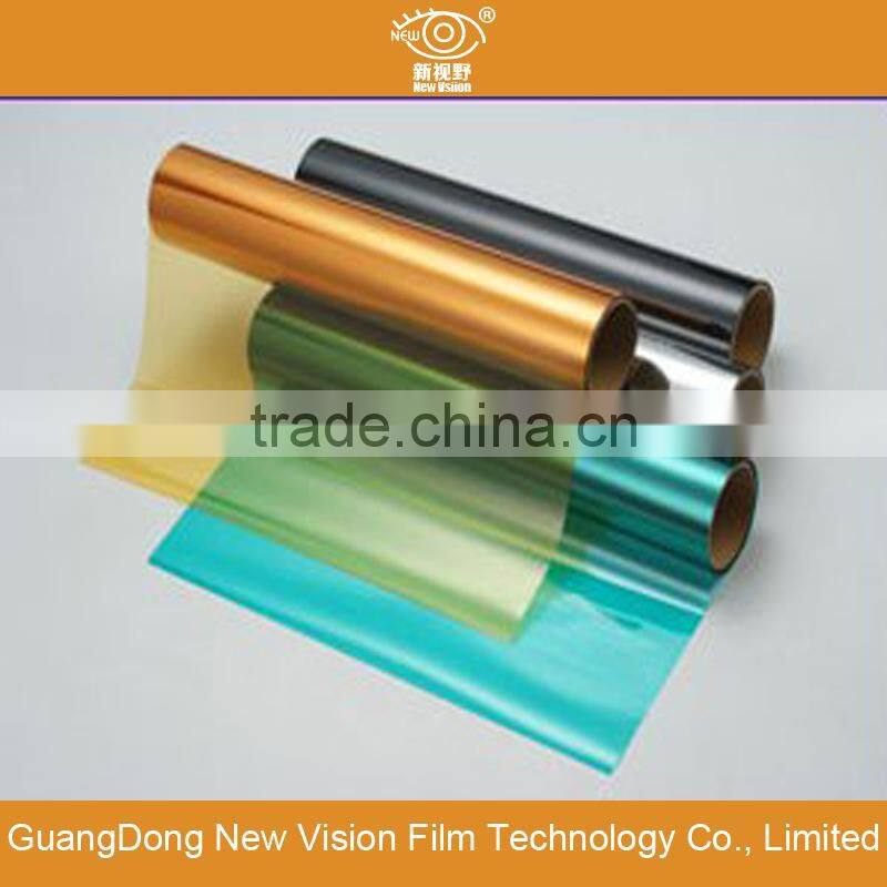 1.52x30m house tinted silver gold green blue building film