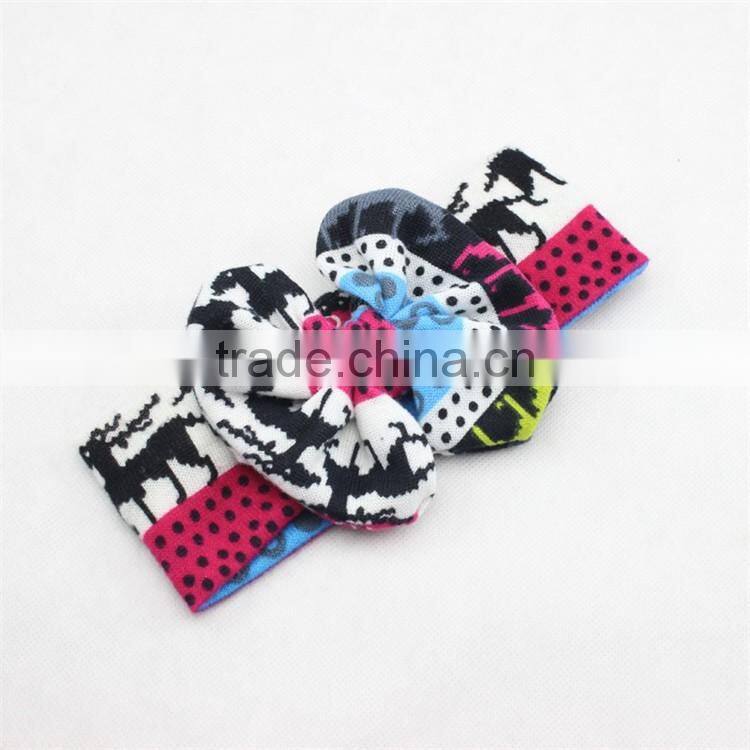 New arrival deer head wraps,turban children girls hair headband,stripe baby headband M5062005