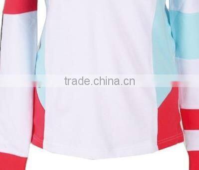 100% cotton Customized long sleeve polo shirt for lady horse riding shirt