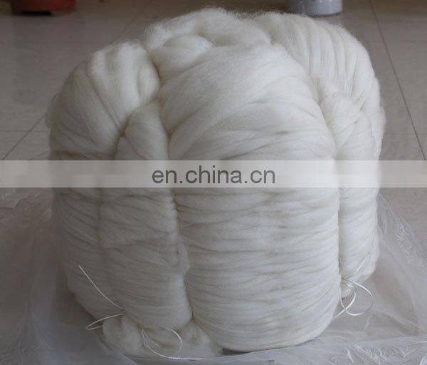 100% Dehaired and combed cashmere tops white for spinning worsted yarn