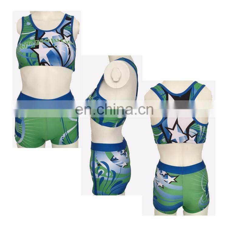 New Fashion Hot Sale Girls Cheerleading Uniforms Customzied Logo Cheerleading Uniform