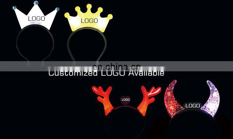 Christmas Led Gift light up red devil horns led headband