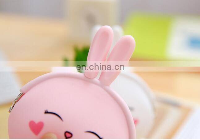 Cartoon Silicone Coin Wallet Korean Cute Rabbit Coin Purse Candy Color Packet Fashion Women Bags