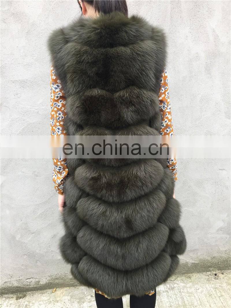 Women Fashion Winter Vests Imports Low Price Real Fox Fur Vest Italian Fur Vest