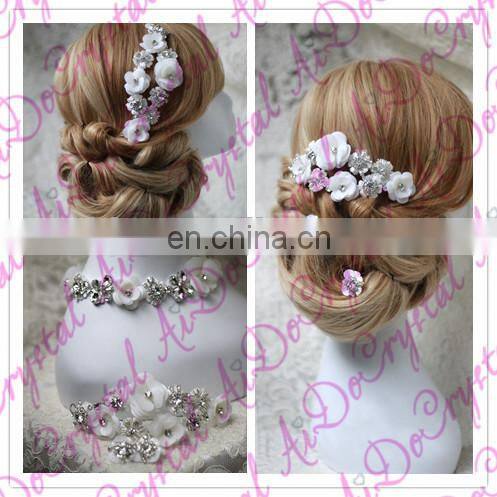 Aidocrystal wholesale Ornate beaded and crystal headband wedding hair accessories