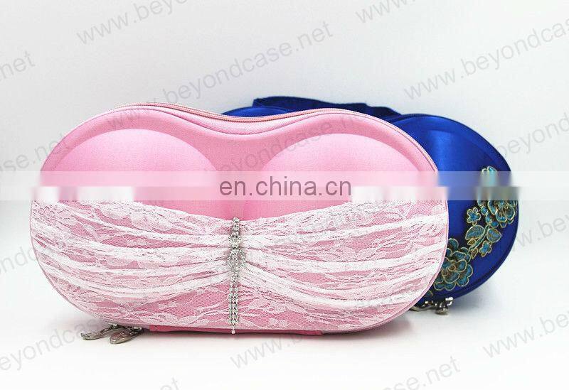 Ladies lace bra storage organizer, lingerie bag for travel