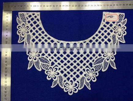 Flower Embroidered Collar Hollow With Pearl Decorative Neckline
