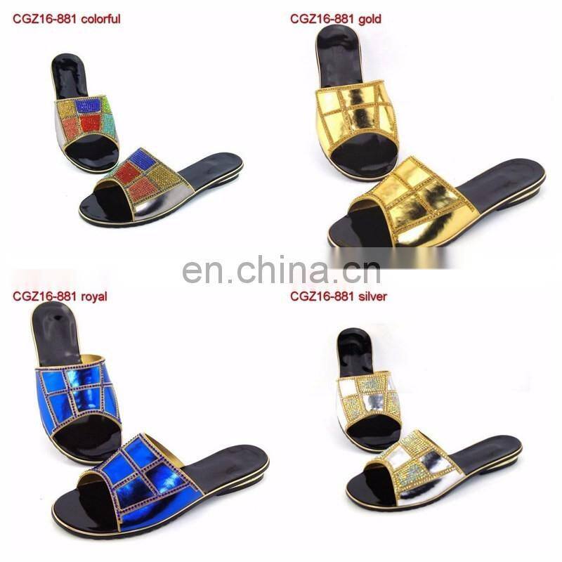 ladies slipper with stones