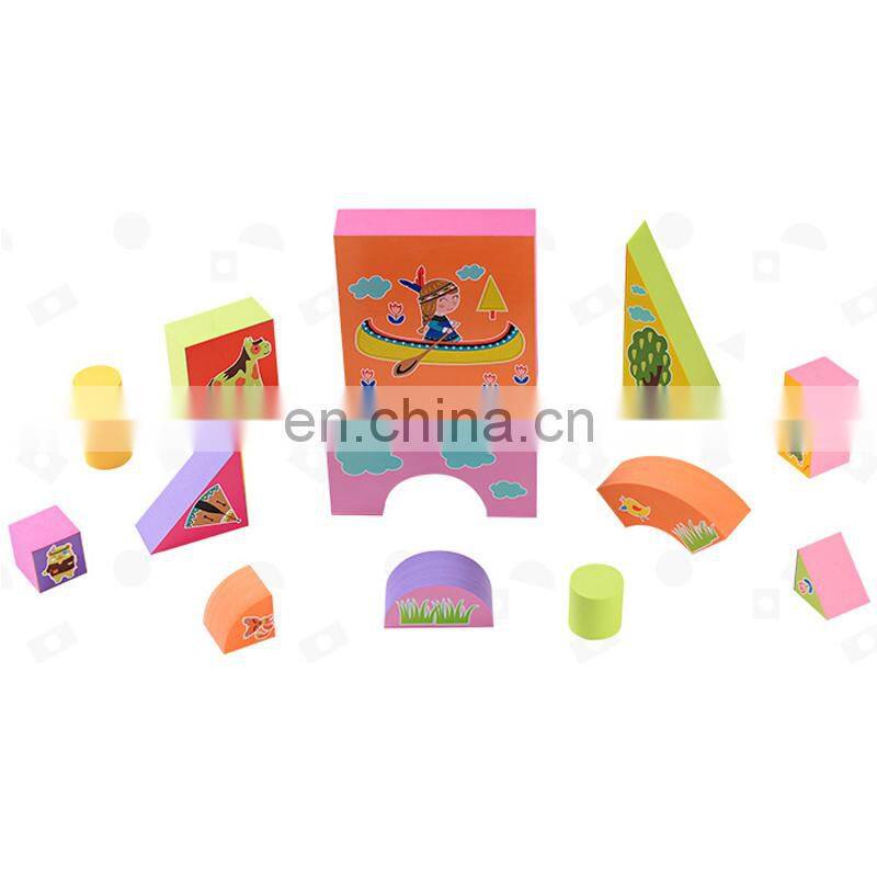 Melors DIY Toy soft eva printed indian large foam blocks