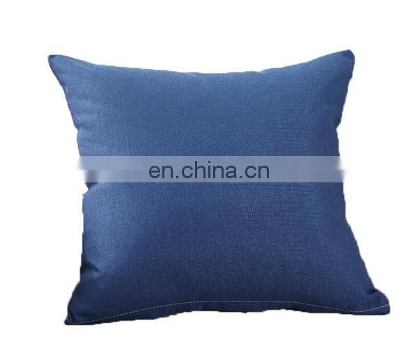 Cool colors linen cushion cover solid throw pillow case cover for couch