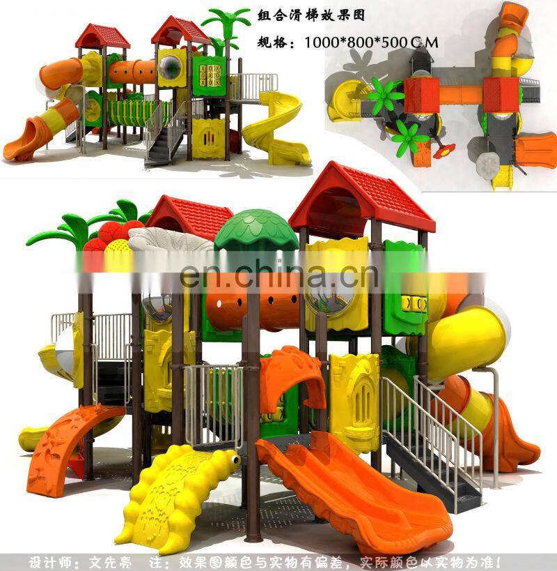 Big kids Outdoor Slide For Sale Designs , amusement park Plastic slide equipment