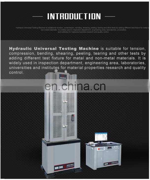 WEW-300KN 30 ton 10 ton hydraulic universal tensile testing machine price