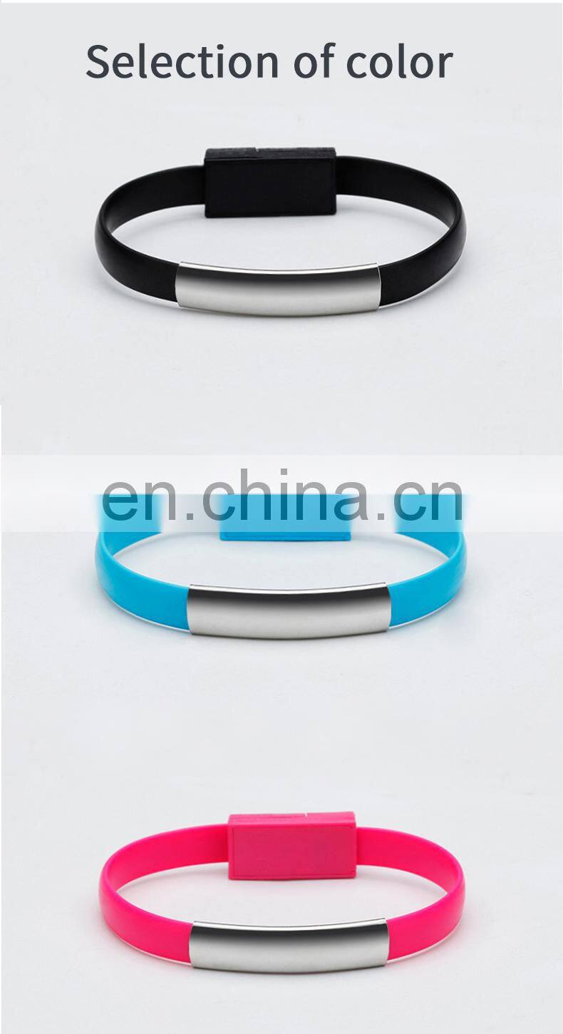 2020 New Product Bracelet Data Cable Wholesale Fast Charger Micro USB Data Cable Mobile Phone Charging Data Line Bracelet Cable