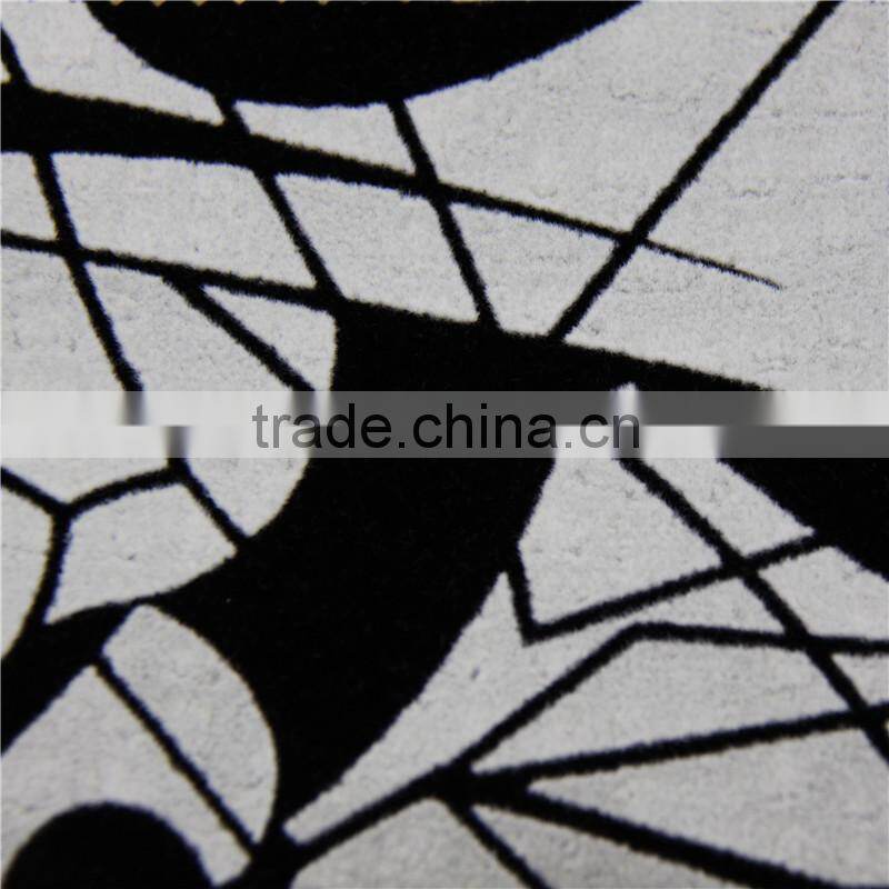 warp knitting korea velvet dyed brushed fabric with flocking