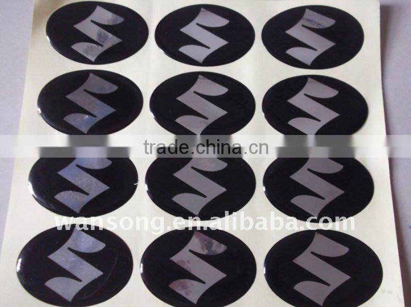 Promotional crystal domed 3d clear custom epoxy sticker with high quality