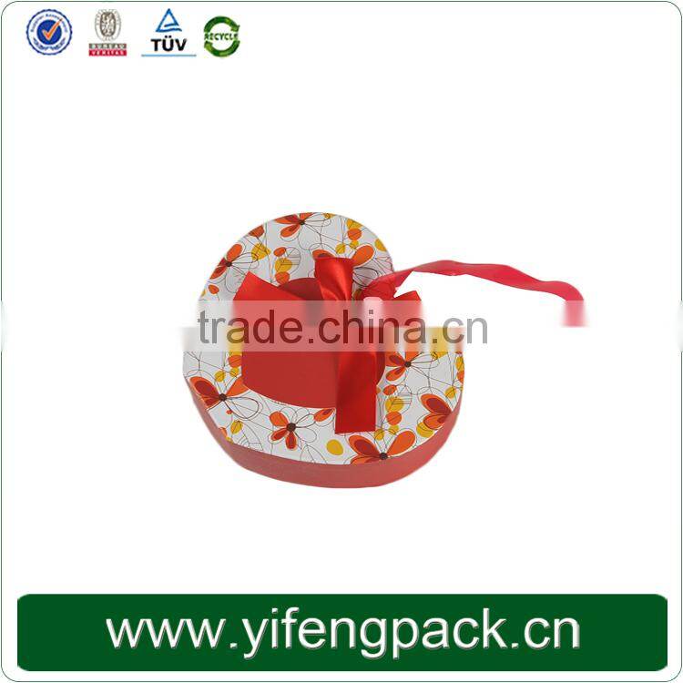 Heart shaped red paper jewelry boxes wholesale