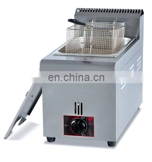 Restaurant Equipment Gas Fryer With Temperature Controller /Natural gas deep fryer with gas safety