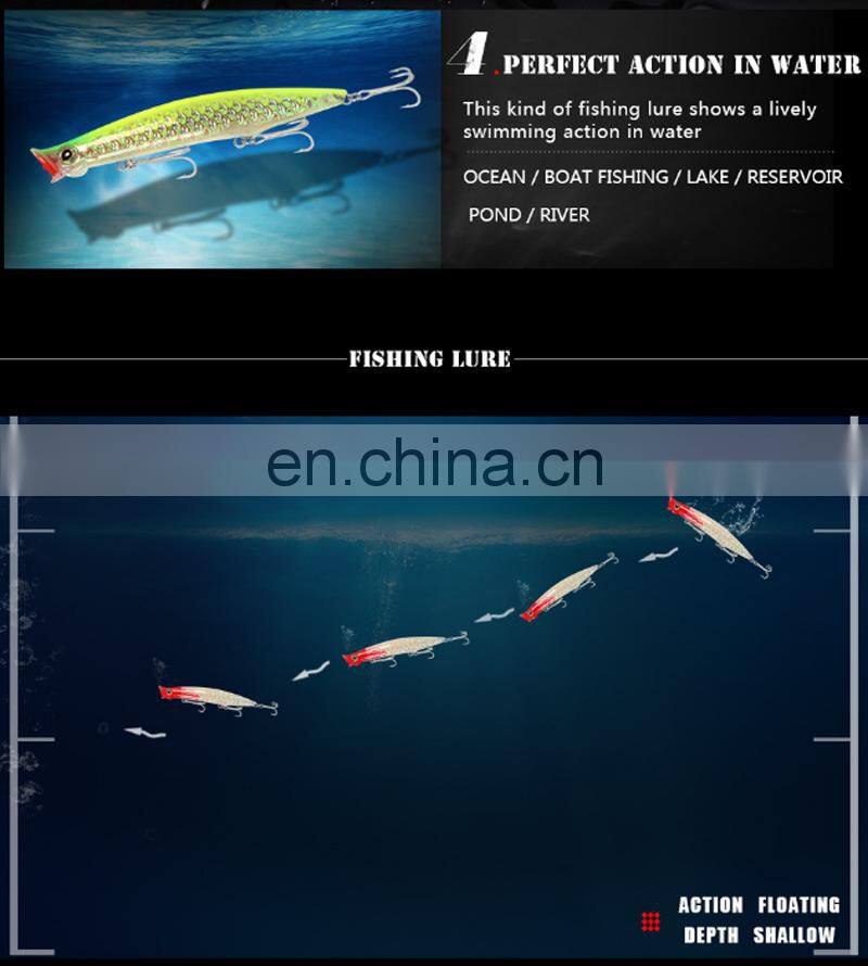 11cm 13.5g Hard Plastic Fancy Colorful Paint Freshwater Saltwater Casting Popper Bait