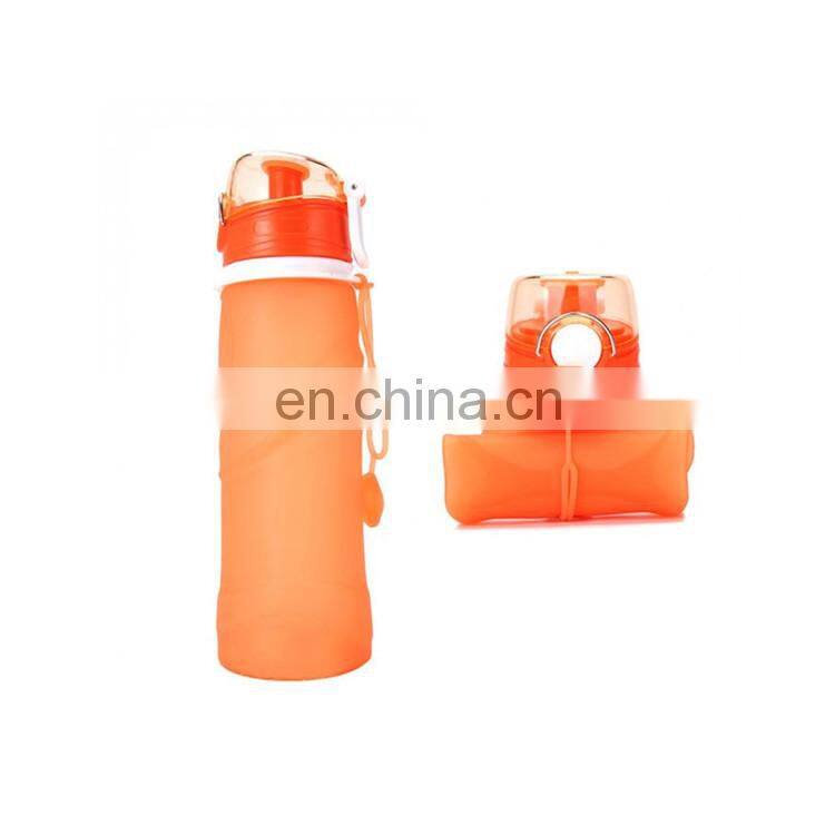 Customized 100% Leak Proof Foldable Water Bottle Silicone