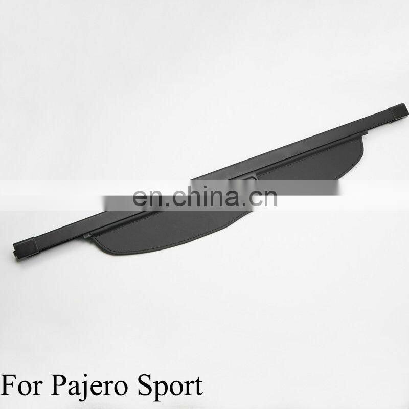 Black Trunk Shade Rear Cargo Cover Shield for Pajero Sport 2012 -2015