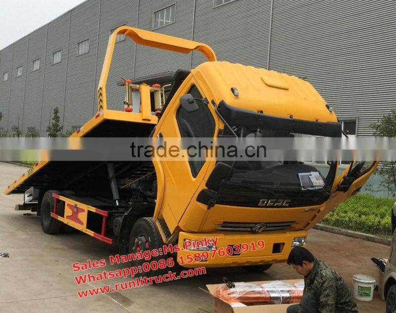 Cheap Price DFAC Towing Truck with Crane Platform 4Tons Wrecker Tow Trucks Hot Sales