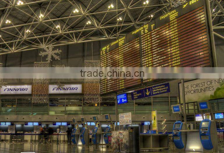 High strength light space frame steel structure airport terminal