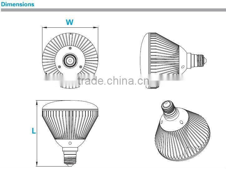 UL listed 277V IP65 20W E27 par lamp